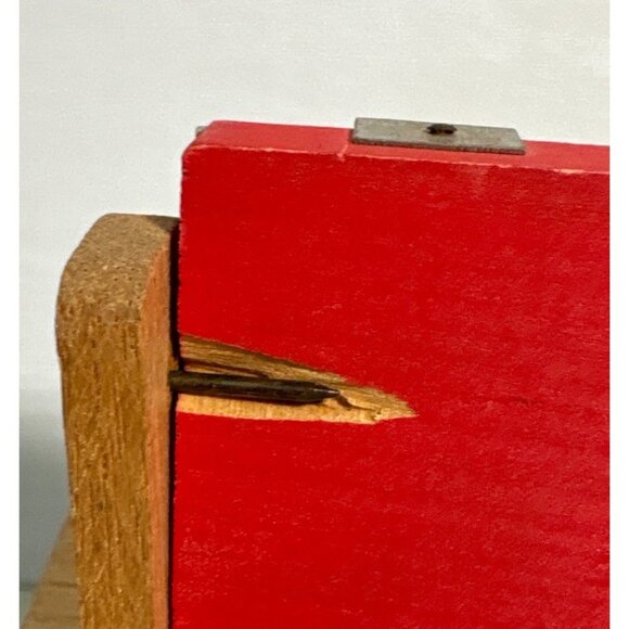 Wood Dollhouse Dresser Art Deco 1930’s Furniture Tilt Mirror & Drawer Japan 6.5" - Picture 10 of 12